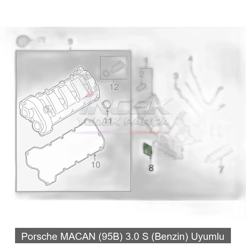 Porsche MACAN 95B 3.0 S Krank Keçesi 94810191004