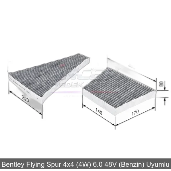 Bentley Flying Spur 4W 48V Polen Filtresi 3D1819619A