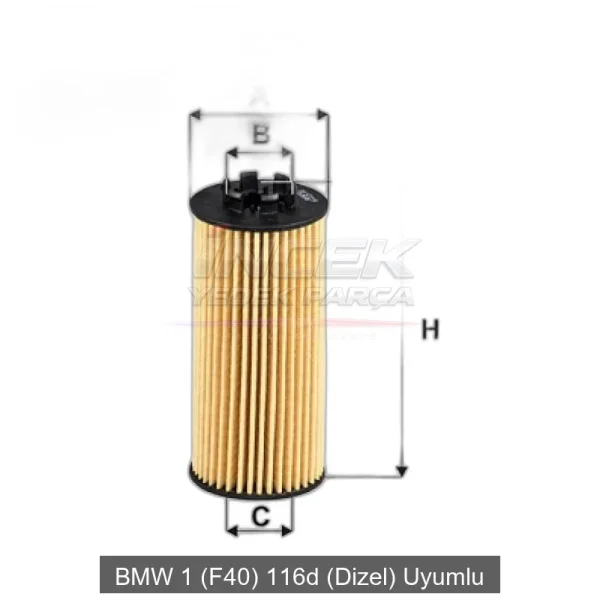 BMW 1 F40 116d Yağ Filtresi 11428593186