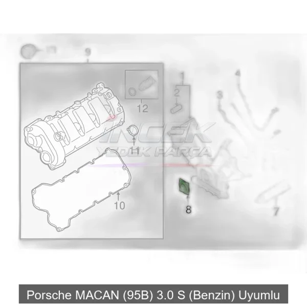 Porsche MACAN 95B 3.0 S Krank Keçesi 94810191020