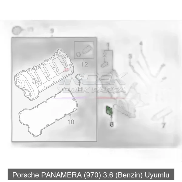 Porsche PANAMERA 970 3.6 Krank Keçesi 94810191004