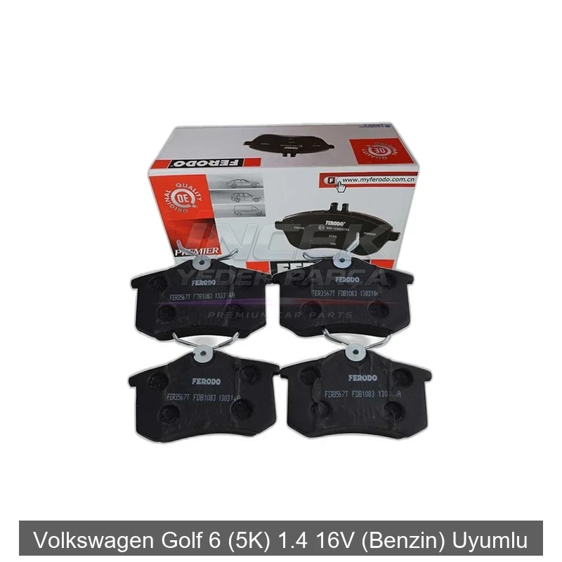 Volkswagen Golf 6 5K 1.4 Arka Fren Balata Seti 1E0698451
